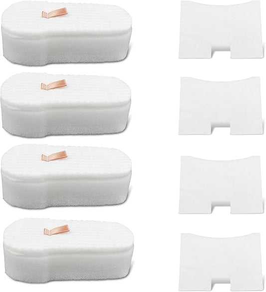 Filter Replacements Compatible with Shark Vacuum HZ2000 HZ2002 HZ251 HZ602 HH200 HH202 HH205 HZ602 HZ702 UV580 QS2000QBK QS2000QBL,4-Sets Foam & Felt Filters,Replace Part # XPMFHZ2000 & XFFKHZ2000