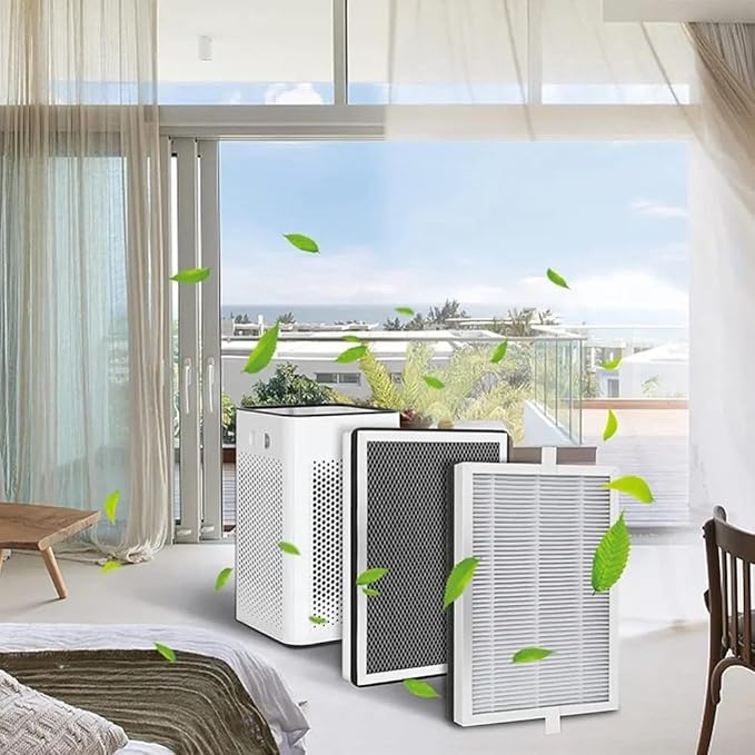 Replacement Parts 3 in 1 H13 True HEPA Filter and Activated Carbon Compatible with Medify MA-25 Air Purifier, Pre-Filter 4 Packs