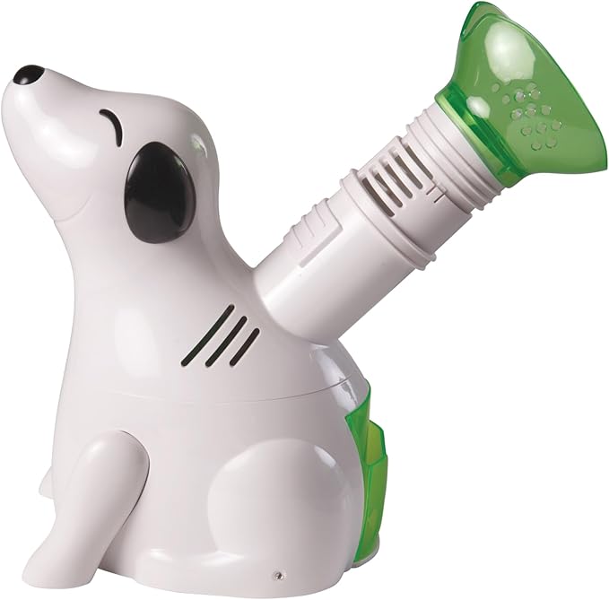 HealthSmart Humidifier and Personal Steam Inhaler for Kids Includes an Aromatherapy Tank and Facial Mask that Offers a Quick 6-9 Minute Therapy with Variable Steam Adjustment, Digger Dog