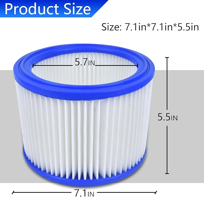 Replacement Cartridge Vacuum Hepa Filter, Compatible with Nilfisk Alto Aero 26,21,31,Wet＆Dry series Parts