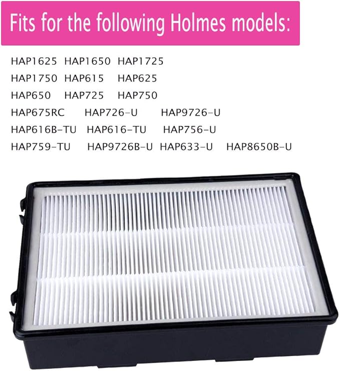 HAPF600 Filter for Holmes Air Purifier Filter B replace HAP726-U HAP1625 HAPF600D-U2 fits GE 106633 106643 106653 Models, Replacement Holmes HEPA Air Filter by TOPEMAI