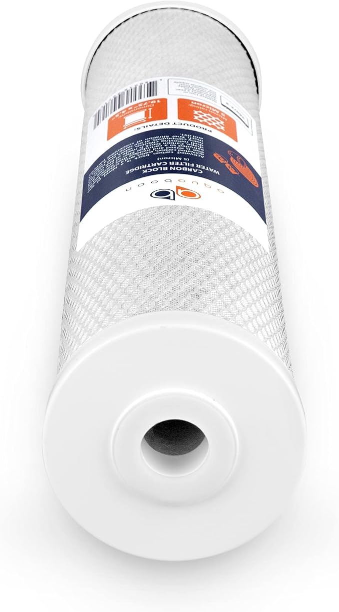 Aquaboon Carbon Water Filter Replacement - 5 Micron Water Filter 20 x 4.5 inch - Whole House CTO Carbon Block Water Filter Cartridge Compatible with FC25B, EPM-20BB, CB-BB-20, 155783-43, 2 Pack