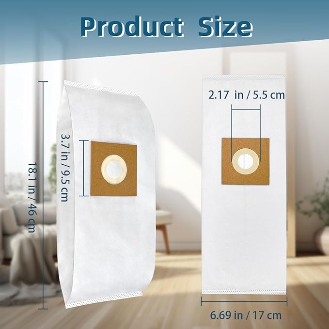 6 Pack Type Y HEPA Vacuum Bags Replacement for Hoover WindTunnel Upright Style Y, Z, YZ Vacuum Cleaners, 4010100Y Filter Bag