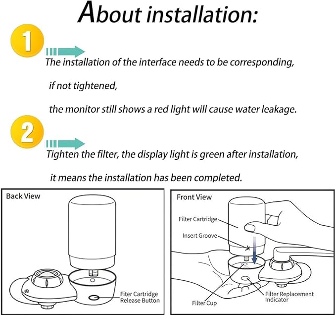2-Pack Faucets Filters Cartridge(FR-200,FF-100)，Replacement for Brita® Faucet Filter,Water Filter Compatible with Brita® Faucet Filtration Systems- White
