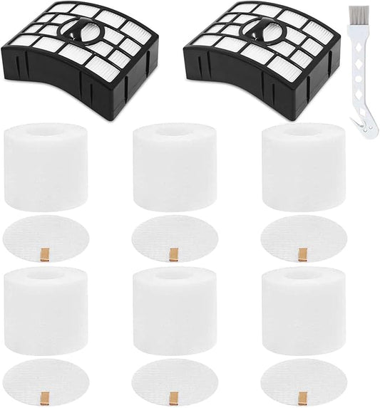 NV752 AZ1002 Vacuum Filters Replacement for Shark Rotator Powered Lift-Away AZ1002 NV650 NV650W NV651 NV652 NV750 NV750W NV751 NV752 AX950 AX951 AX952, 2 Filter + 6 Foam, Parts XFF650 XHF650