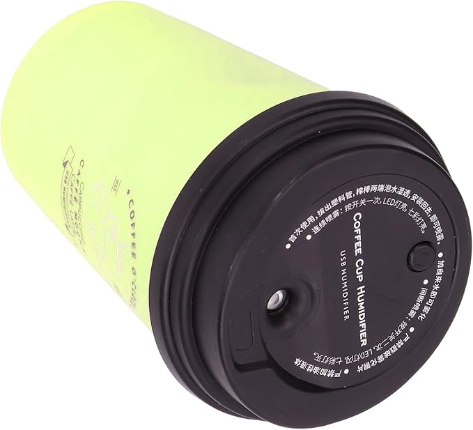 USB Mini Humidifier, Car Diffuser & Desk Humidifier - Low Noise Auto Off, Portable & Cute (Green)