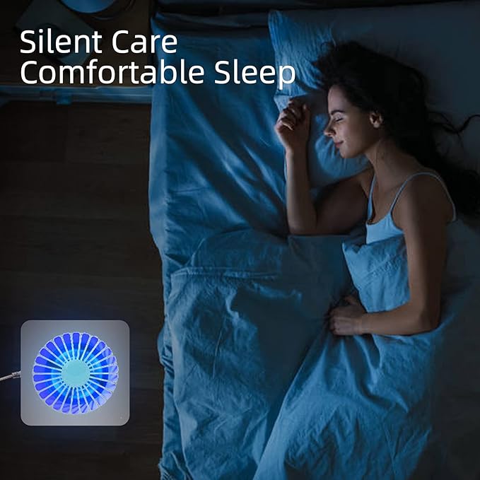 Desktop Air Purifier with HEPA Filter for Office Bedroom Bathroom, Small USB Air Purifiers for Pollutants, Dust, Odor, Super Quiet Powered by USB No Adapter (White)