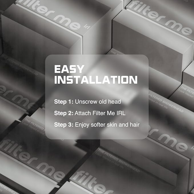 Chrome Filtered Showerhead - High-Pressure Shower Head with Advanced Water Filtration - Reduces Chlorine & Heavy Metals for Healthier Hair & Skin - Easy Installation