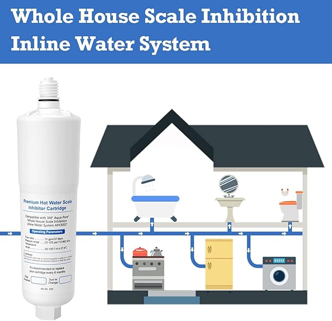 1 Pack AP431 Replacement Cartridge for Aqua-Pure AP430SS, Whole House Water Scale Inhibition System, Helps Prevent Scale Build Up On Hot Water Heaters and Boilers AP431 Cartridge