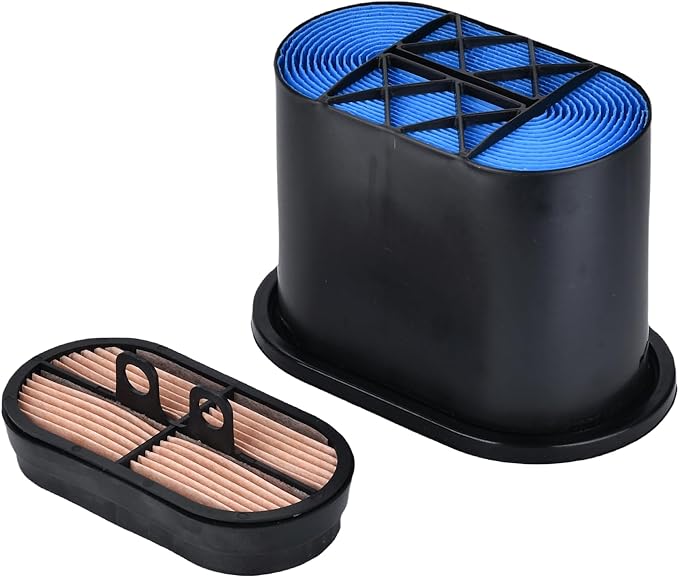 Air Filter Kit 87356353 87356351 Compatible with CASE FARMALL 100N 100V 105N 105V 110N 75N 80N 85N 90N 95N，New Holland Tractor T4050F T4050V T5040 T5050 T5060