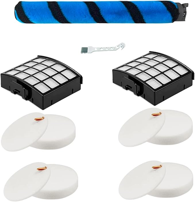 Soft Brushroll Filters Replacement Parts Acessories for Shark Vertex DuoClean PowerFin Upright Vacuum AZ2002 AZ2000 AZ2000W Accessories, Part # 1483FC2000 XHFA 2000 & XFFKAZ2000