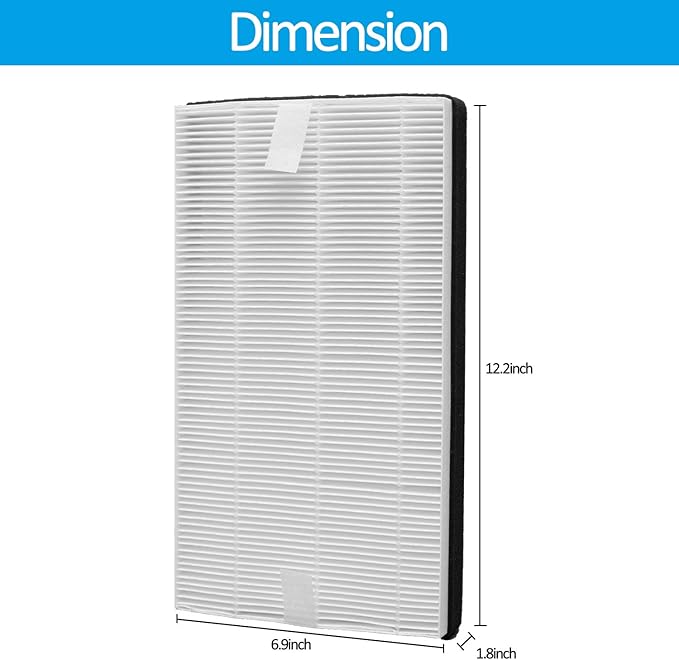 F1 Advanced Allergen Reduction, H13 Medical Grade F1 True HEPA Replacement Filter Compatible with 3M Filtrete Room Air Purifier for FAP-C01-F1,FAP-T02-F1, FAP-C01BA-G1, FAP-T02WA-G1, 2 Pack