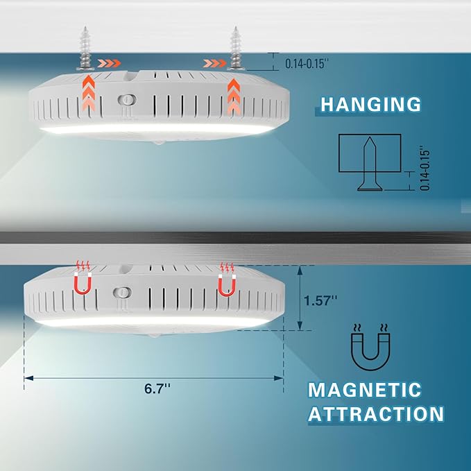 2-in-1 Rechargeable Dehumidifier with Motion Sensor LED Light, Perfect For Gun Safe, Gun Cabinet and other enclosed areas, ETL Approved (White)