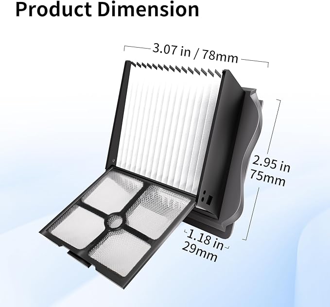 Roller Brush and Filter Replacement Compatible with Tineco iFloor 3/ Floor One S3 Cordless Vacuum Cleaner, Replacement Parts Include 3 Brush Rollers, 3 Filters