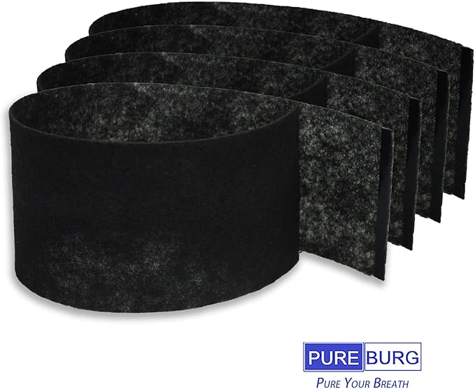 PUREBURG HS-1946 Replacement Filter Set Compatible with Crane EE-5068 & Jetery jt-8115m Air Purifiers,2-Pack H13 HEPPA + 4 x Activated Carbon Pre-Filters Air Clean
