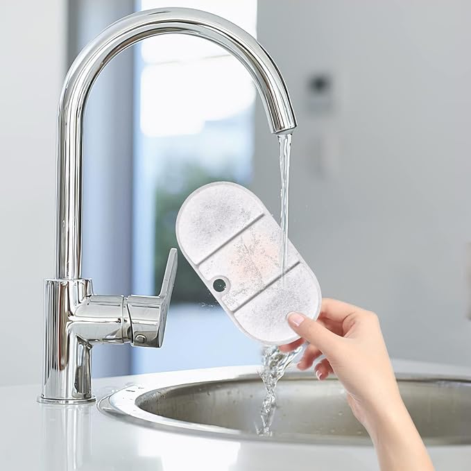 16 Replacement filters + 16 Sponges Cat Water Fountain Filters Compatible with PETLIBRO Capsule Pet Water Fountain: PLWF002, 71oz/2.1L Ultra Quiet-BPA-Free