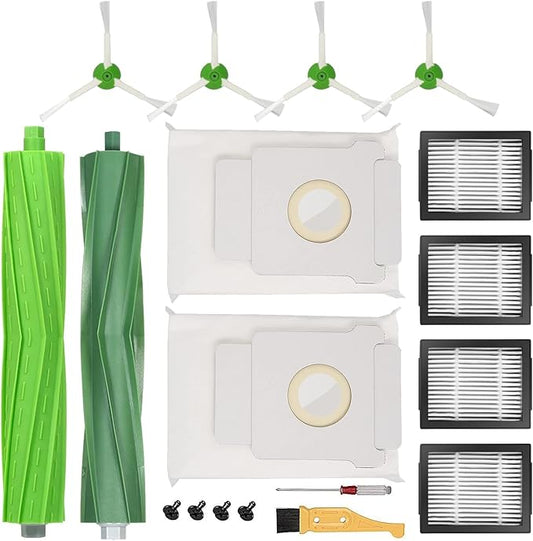Replacement Parts Accessories for iRobot Roomba i7 i7+ j7 j7+ j8+ i1 i2 i3 i3+ i4 i4+ i6 i6+ i8 i8+ /Plus E5 E6 E7 Vacuum Cleaner, Multi-Surface Rubber Brushes Vacuum Filters Vacuum Bags Side Brushes