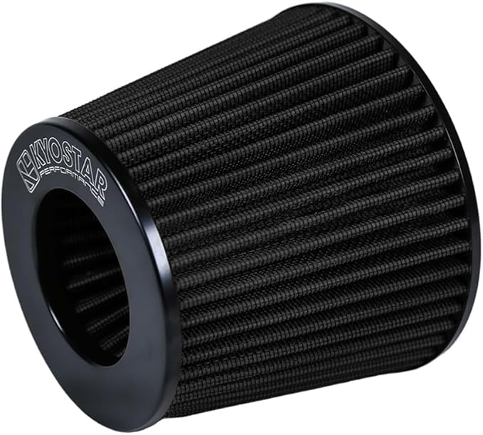 Kyostar Universal Black 3.5 Inch 89mm Air Intake Cone Filter Replacement Quality Dry Air Filter