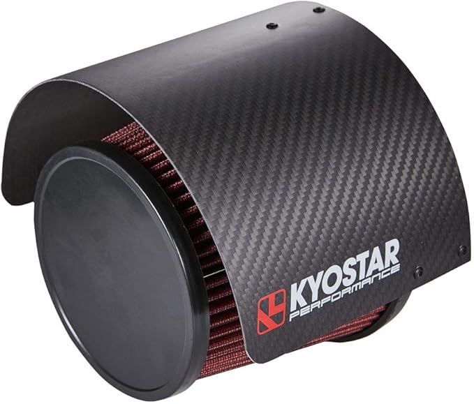 Kyostar 100% Real Carbon fiber Air Filter Heat Shield Cover Universal Air Intake Filter Cover for 2.5-3.5" Cone Filter