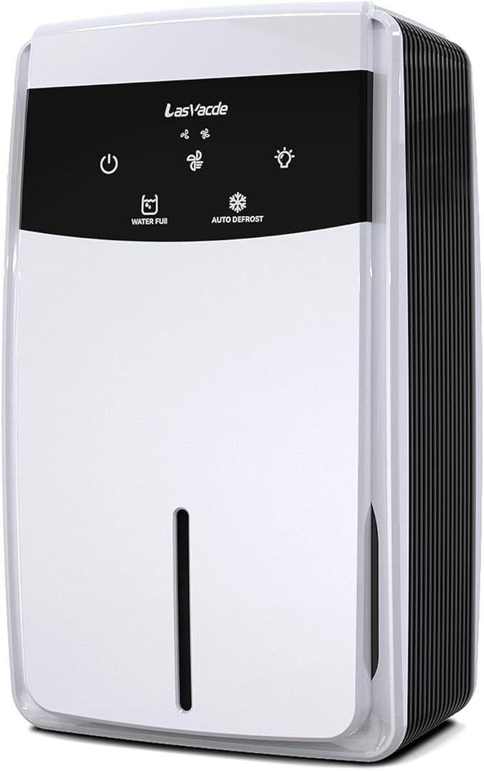 Dehumidifier for Bathroom with Drain Hose, 95 OZ Dehumidifiers for Home Bedroom Basement & RV，Auto Shut-off