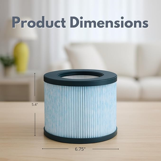 Nispira 3-in-1 True HEPA Filter Replacement Compatible with Miko Air Purifier C102 ibuki MA-01CW, MA-18, Okaysou AirMic4S, 4 Packs