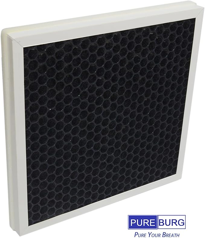 PUREBURG Replacement True HEPA Filter Compatible with LAMPICK Cleaner-A6 Air Purifier,2-Pack H13 4-Stage Filtration Activated Carbon