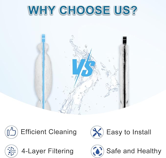 driamor 10 Pack PF-L Filter Cartridges Compatible with PF20, PF30, PF40 and PF75 Power Filters, Fish Tank Aquarium Filters Cartridge Replacement