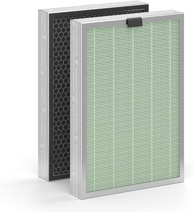 Medify MA-125 Genuine Replacement Filter Set for Allergens, Smoke, Wildfires, Dust, Odors, Pollen, Pet Dander | 3 in 1 with Pre-Filter, HEPA H14 and Activated Carbon | Removal to 0.1 Microns | 1-Pack