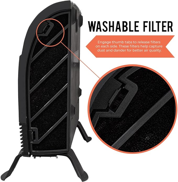 Heat Storm Phoenix HS-1500-PHX, Infrared Space Heater with Attachable Feet, Remote Control, Energy Efficient-750-1500 Watts, Gray Floor or Wall