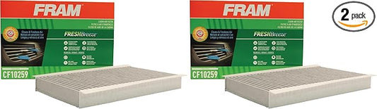 FRAM Fresh Breeze Cabin Air Filter Replacement for Car Passenger Compartment w/Arm and Hammer Baking Soda, Easy Install, CF10259 for Land Rover Vehicles (Pack of 2)