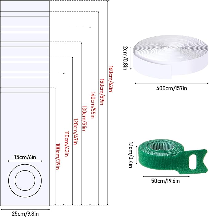Universal Portable AC Window Seal Kit, Adjustable 40-63" Sliding Window Vent Panel w/Drawstring and Adhesive, No-Drill Insulation for Air Conditioner and Dryer Hose (White)