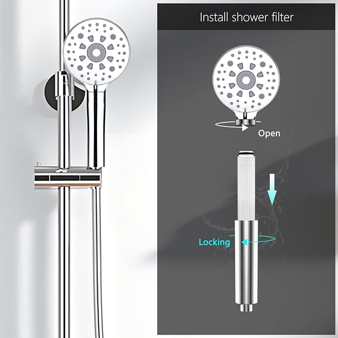 Replacement Filter for Shower Head,Compatible with FEELSO Filter Shower Head Handheld,15 Stage Filter for Hard Water Remove Chlorine and Harmful Substances.（2 Pack）