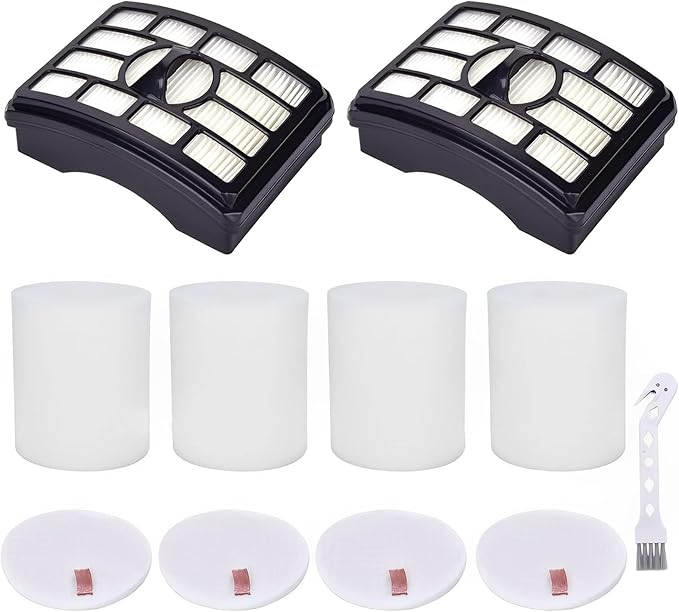 Leadaybetter Filter Replacement for Shark Rotator Pro Lift-Away NV500, NV501, NV502, NV505, NV552, NV642, UV560, ZU780, ZU782, ZU785. Compare to Part # Xff500 Xhf500, 2 + 4 Foam & Felt Filters