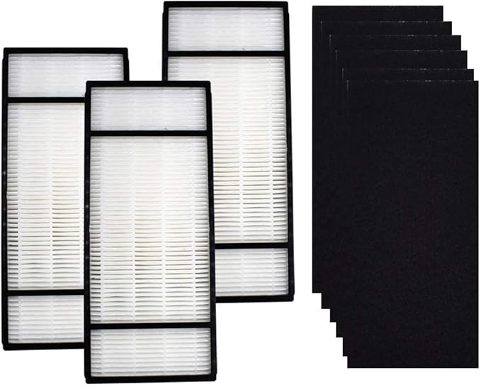 High Efficiency 4-in-1 True HEPA Replacement Filter, Compatible Air Purifier, Removes Odors and 99.7% of Airborne particles