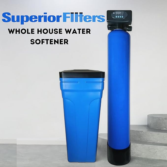 SUPERIOR Whole House Water Softener System - 48,000 Grains Whole House Water Softener (works with salt or potassium) Digital Metered Control Head (48,000 Grains) - NSF Certified (48,000)