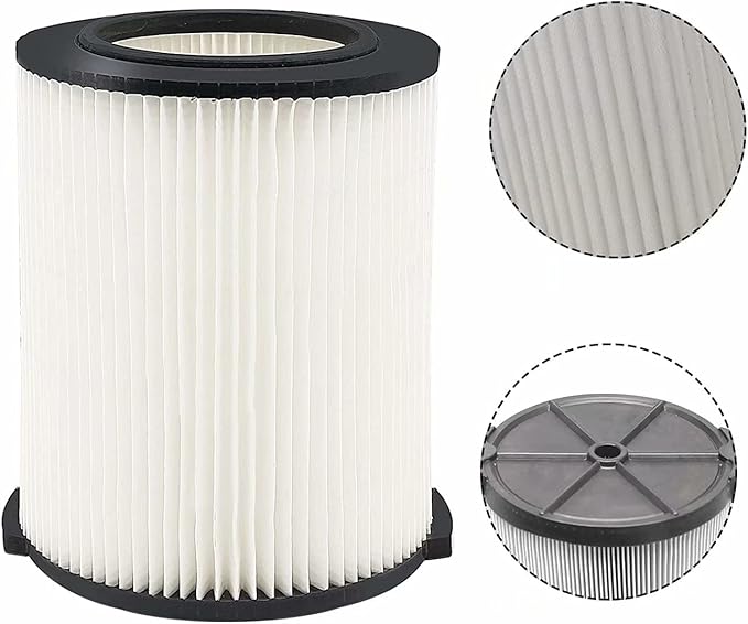MZY LLC 1 Pack VF4000 Filter Replacement for Ridgid Wet Dry Vacuums 5-20 Gallon & 6-9 Gal Husky Vacuums WD5500 WD0671 WD1450 RV2400A RV2600B