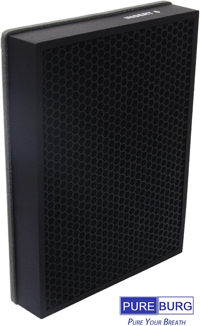 PUREBURG Replacement True HEPA Filters Compatible with Inofia PM1320 Air Purifier, H13 3-Stage Filtration Activated carbon 2-in-1 Air Clean Dust VOCs Odor PM2.5,2-Pack