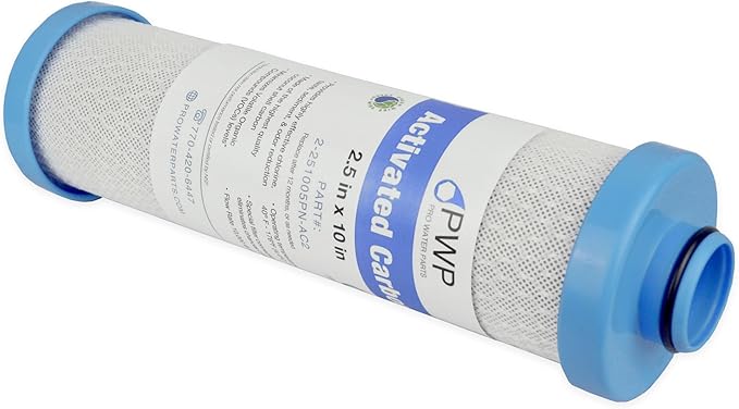 RV Water Filter Activated Carbon Block Push-Nipple Cartridge OEM 2.5 x 10" for RCS/FR1 Housing Replaces KW1 and FRE-10-BN