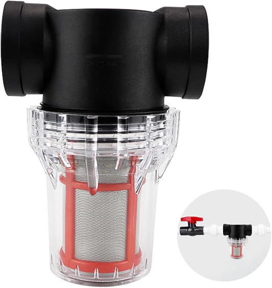 Garden Pond 1 inch Mesh Strainer Water Pump Filter Thread Inline Filter Strainer High Pipeline Filter for RV,Outdoor Gardening,Pressure Washer（200 Mesh）