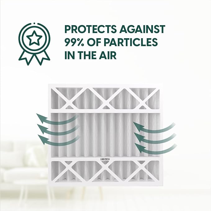 EconoHome 20x25x4 AC Furnace Pleated Air Filter MERV 11 Replacement – Allergen Defense, 3 Pack, Fits Lennox (X6673), Honeywell (FC100A1037) filters. (Actual size: 19.94 x 24.86 x 4.36 Inches)