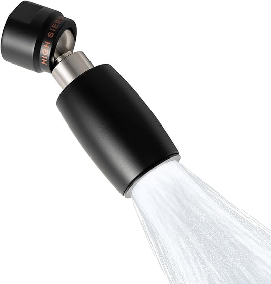 High Sierra Showerheads® - CLASSIC™ Solid Metal 2.0 GPM Award Winning, High Pressure Shower Head, Patented Nozzle Never Clogs - Matte Black Finish