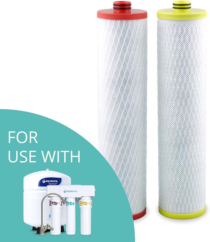Aquasana Replacement Filter Cartridges (Stages 1 & 3) for OptimH20 Reverse Osmosis Under Sink Water Filter System - Not Compatible with SmartFlow systems - AQ-RO3-R