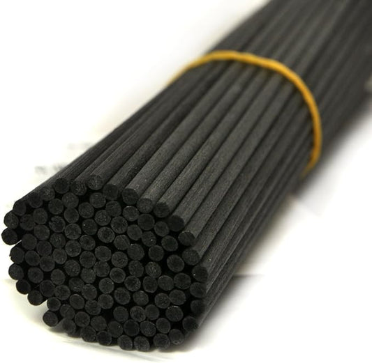 100 Pieces Fiber Reed Diffuser Replacement Refill Sticks (12" x 3mm, Black)