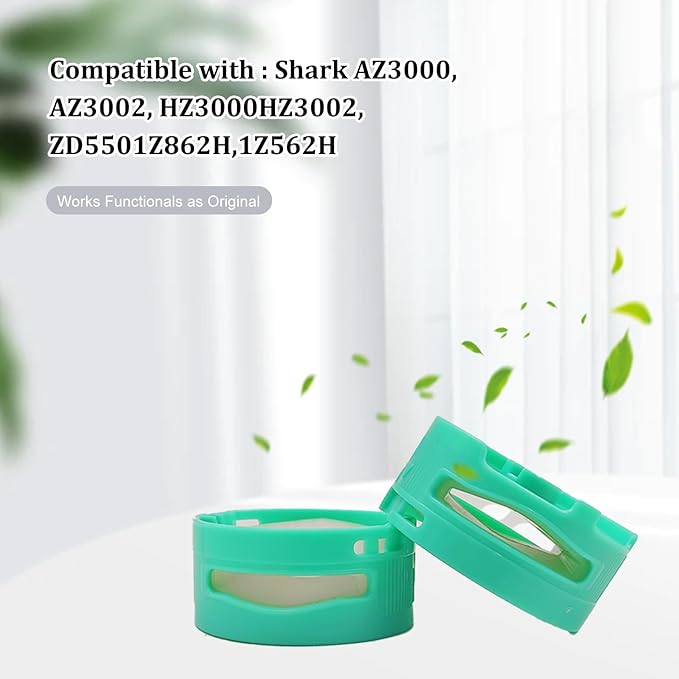 6 Pack 1541FC3000 Odor-Neutralizer Replacement Cartridges Compatible with Shark AZ3000 AZ3002 HZ3000 HZ3002 IZ862H IZ562H ZD550 Stratos Upright Vacuum Teal, Original