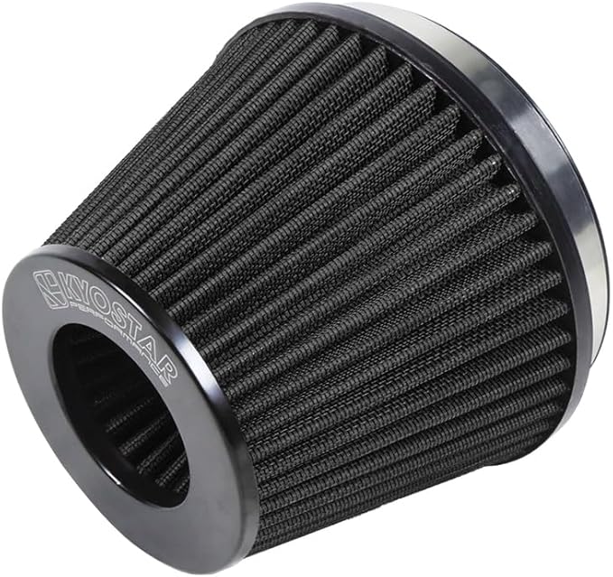 Kyostar 6 Inch (152mm) Neck High Flow Inlet Cold Air Intake Cone Replacement Dry Air Filter Black