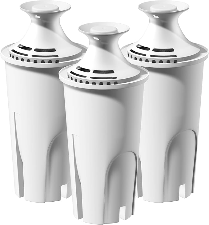 Improvedhand Water Filter Replacement Compatible with Brita Water Pitchers and Dispensers OB03, Classic 35557, Mavea 107007 and More, Pack of 3