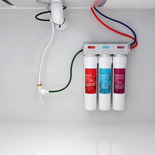 Watts Premier Pure UF-3 Three-Stage Under Counter Ultra Filtration System, Filter-Pure Module, Push Button Water Filters: Sediment Filter, LVOC Carbon Filter, UF Membrane, WQA Certified