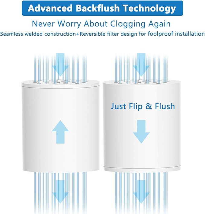 4 Pack 25 Stage Shower Filter Replacement Cartridge, Universal Cartridges for Hard Water – Removes Chlorine, Heavy Metals, Iron & Sediments, Fit Any Similar Design Shower Water Filter