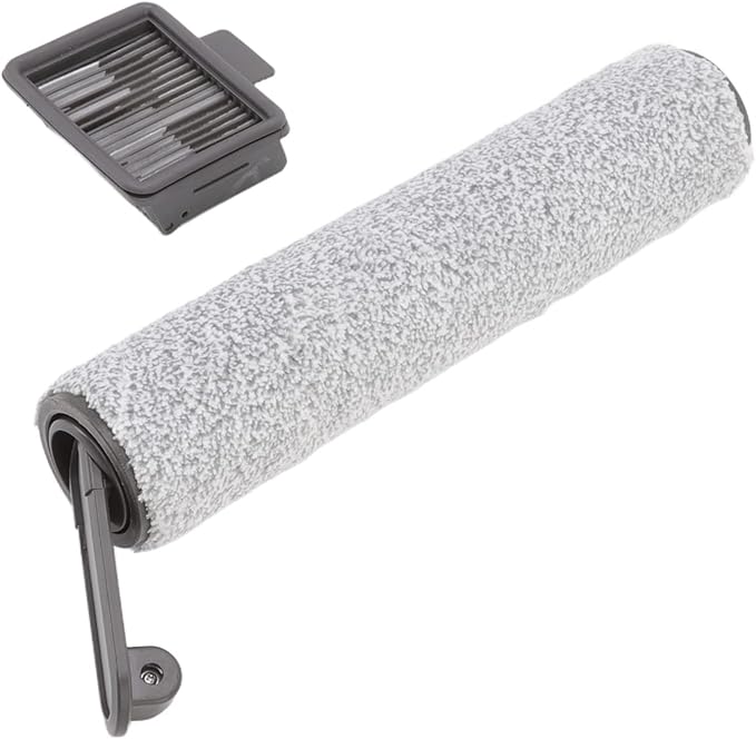 Vacuum Cleaner Brush Roll Replaceable Brush Rollers and Filters Accessory Kit, Floor Machine Brush Roller with Filter Compatible for H12 H12MAX, Floor Scrubber Replacement Parts
