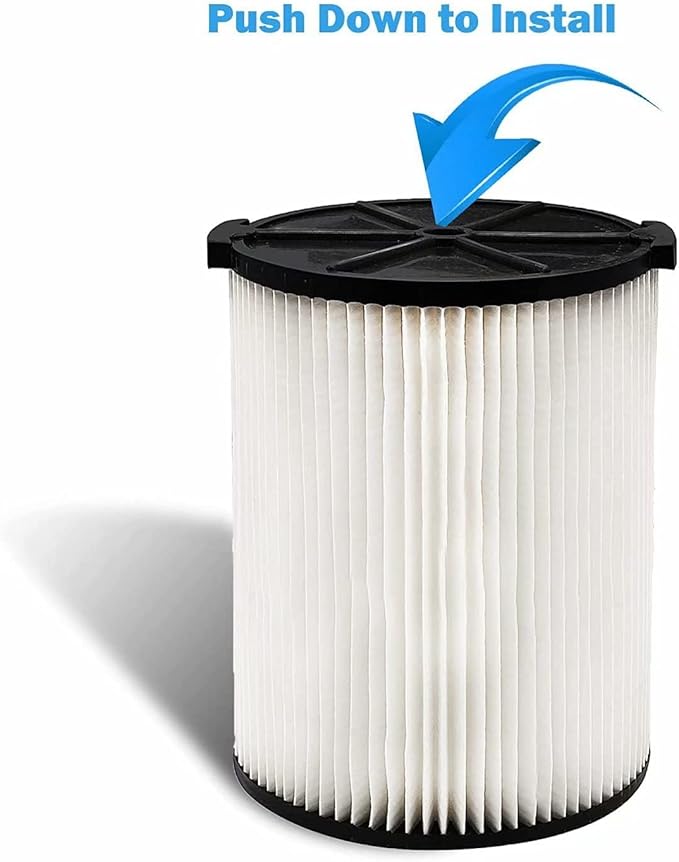 MZY LLC 1 Pack VF4000 Filter Replacement for Ridgid Wet Dry Vacuums 5-20 Gallon & 6-9 Gal Husky Vacuums WD5500 WD0671 WD1450 RV2400A RV2600B